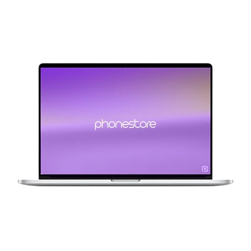 MacBook med Phonestore branding
