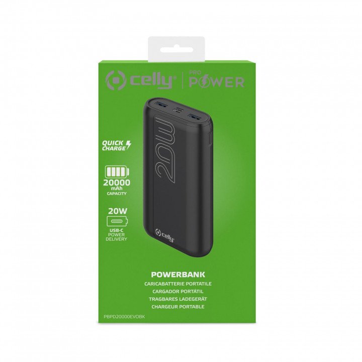 Powerbank (PD 20W) 20000 mAh USB-C Black image 0